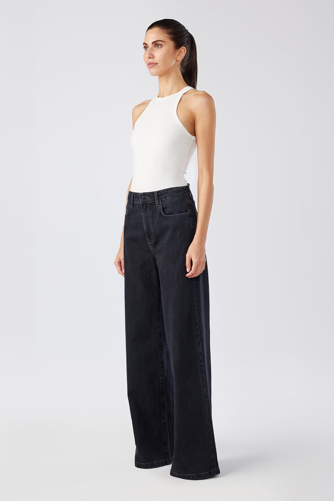 Fonda High Rise Wide Leg - Loved Black