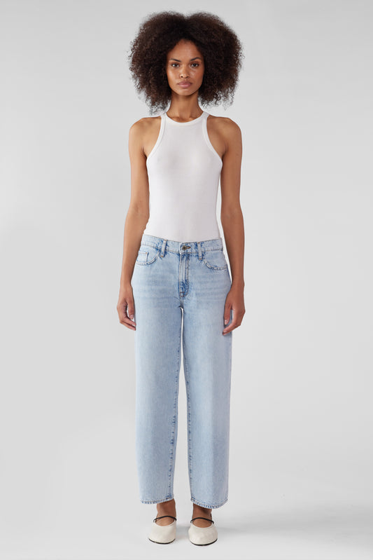 Kelly Mid-rise Cropped Straight Leg - Spring Indigo