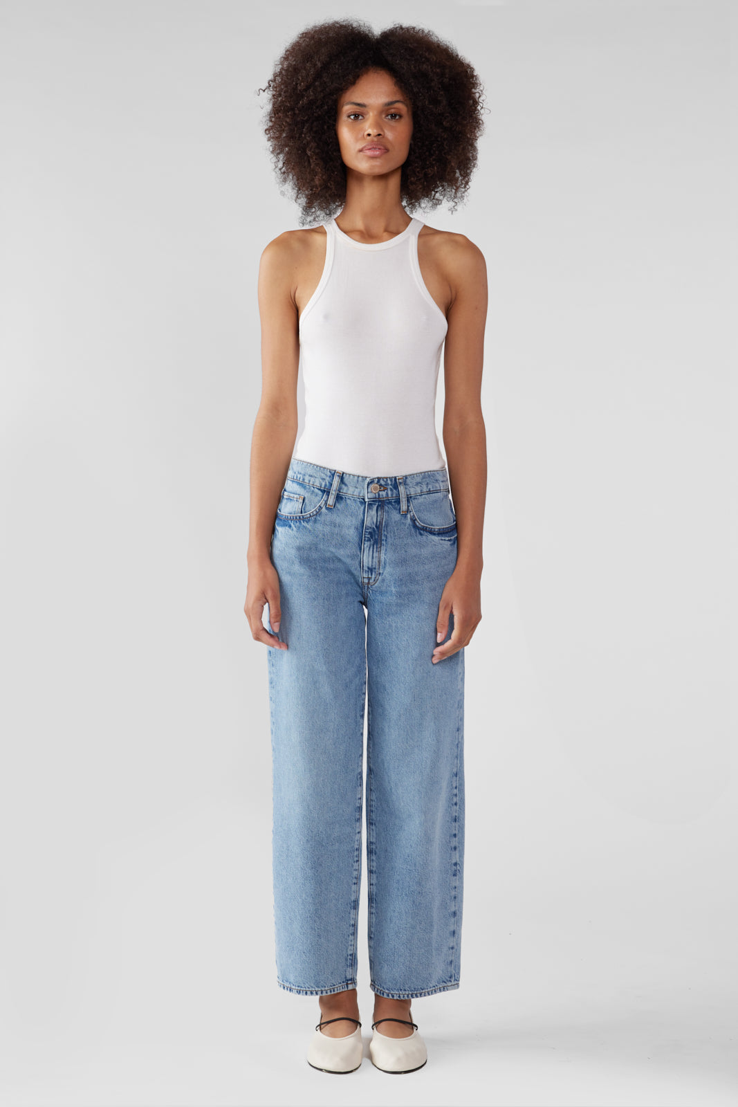 Kelly Mid-rise Cropped Straight Leg - Prime Indigo