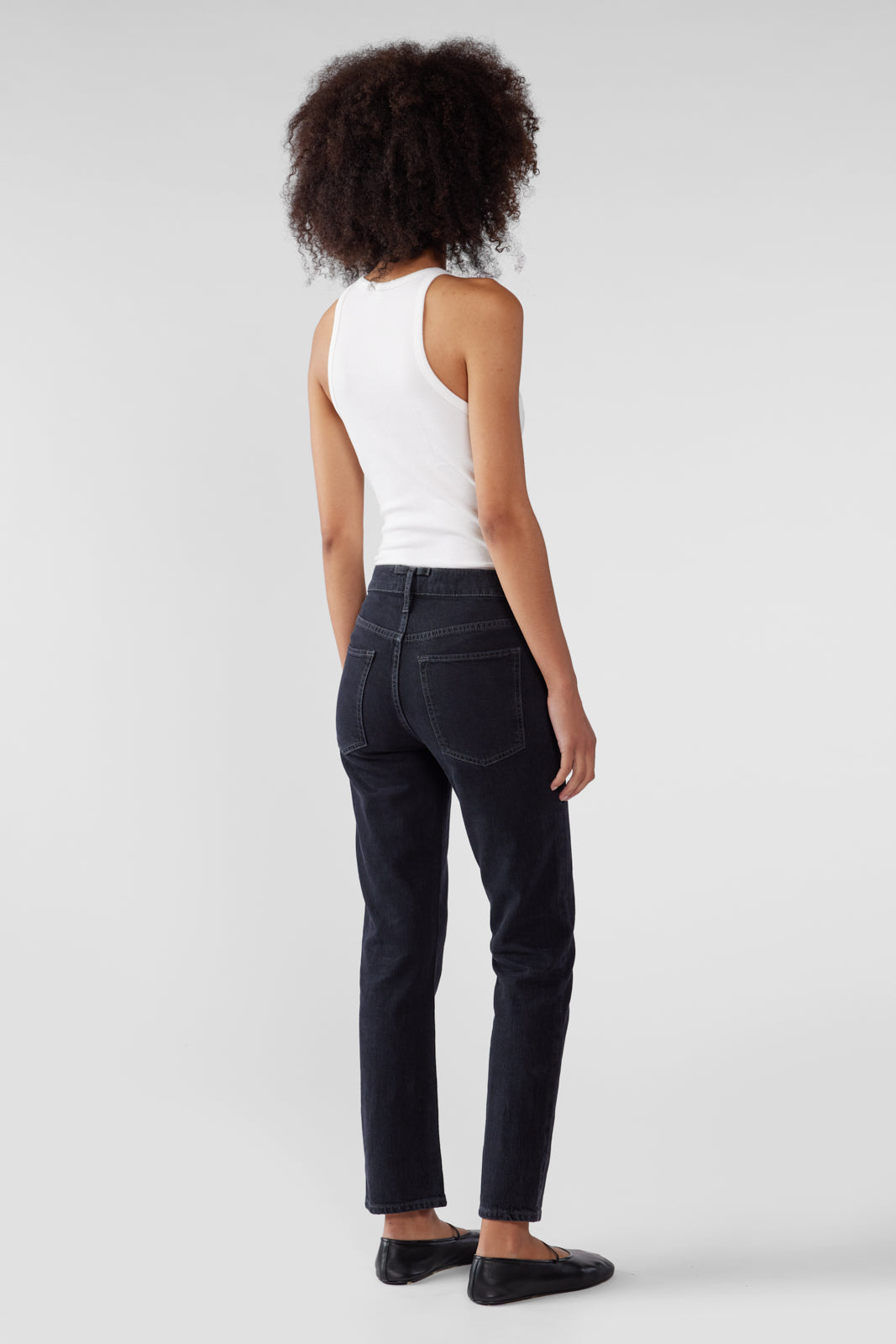 Kate Mid Rise Cropped Slim - Loved Black