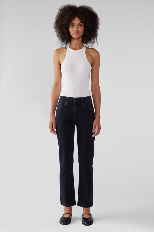 Kate Mid Rise Cropped Slim - Loved Black