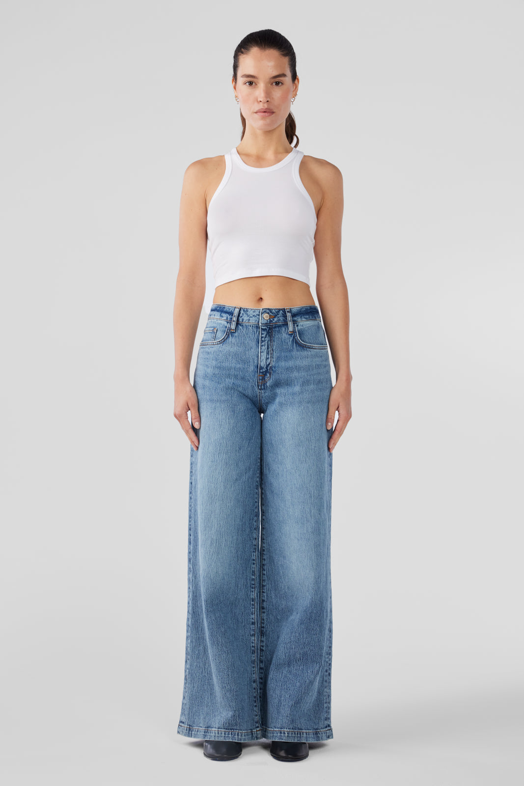 Fonda High Rise Wide Leg - Prime Indigo