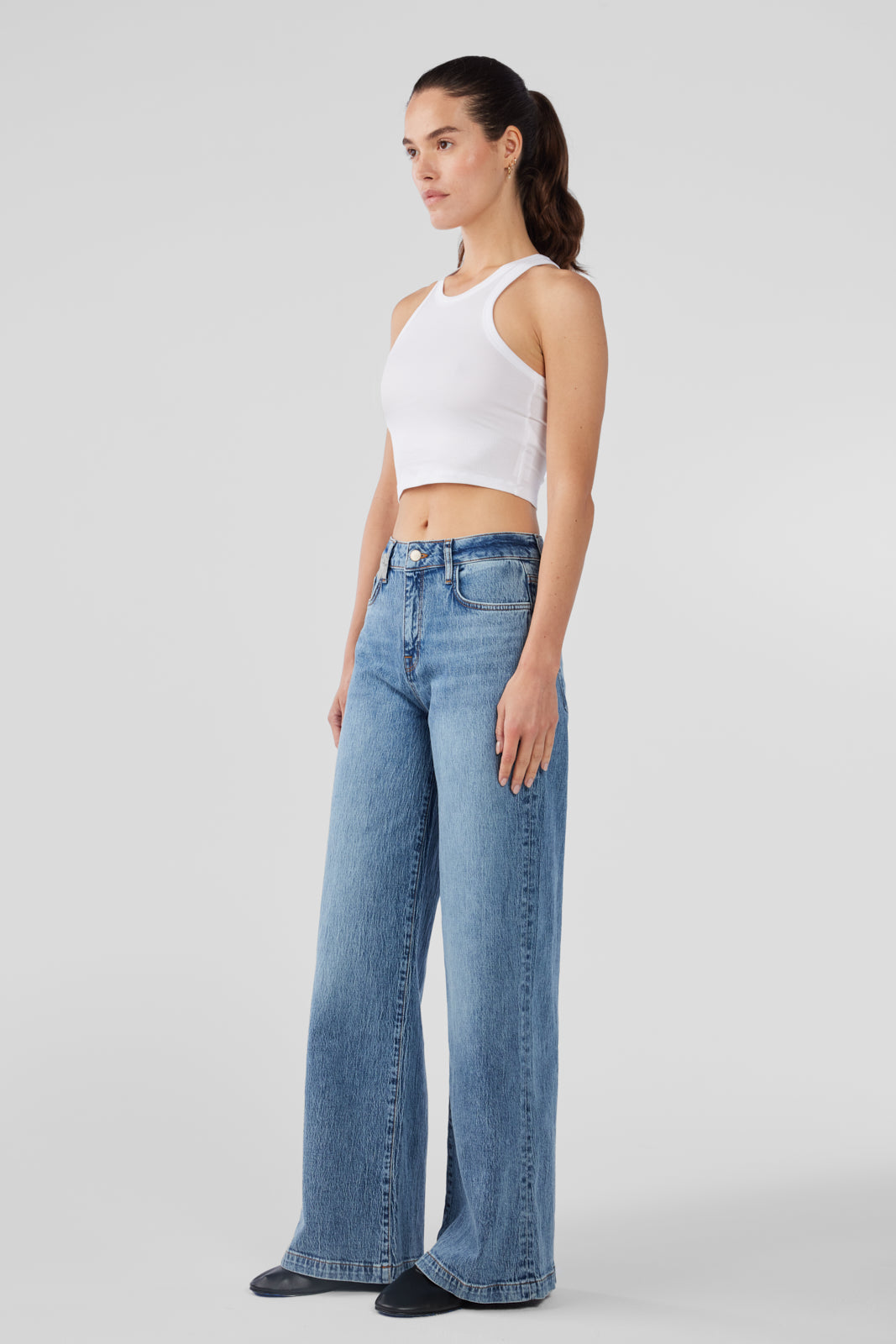 Fonda High Rise Wide Leg - Prime Indigo