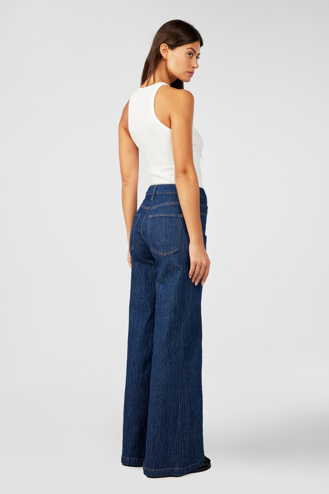 Fonda High Rise Wide Leg - Dark Indigo