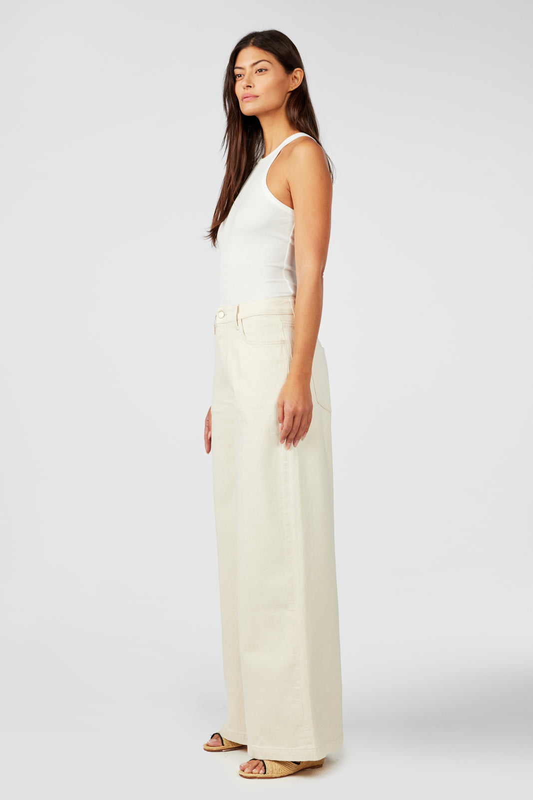 Fonda High Rise Wide Leg - Off White