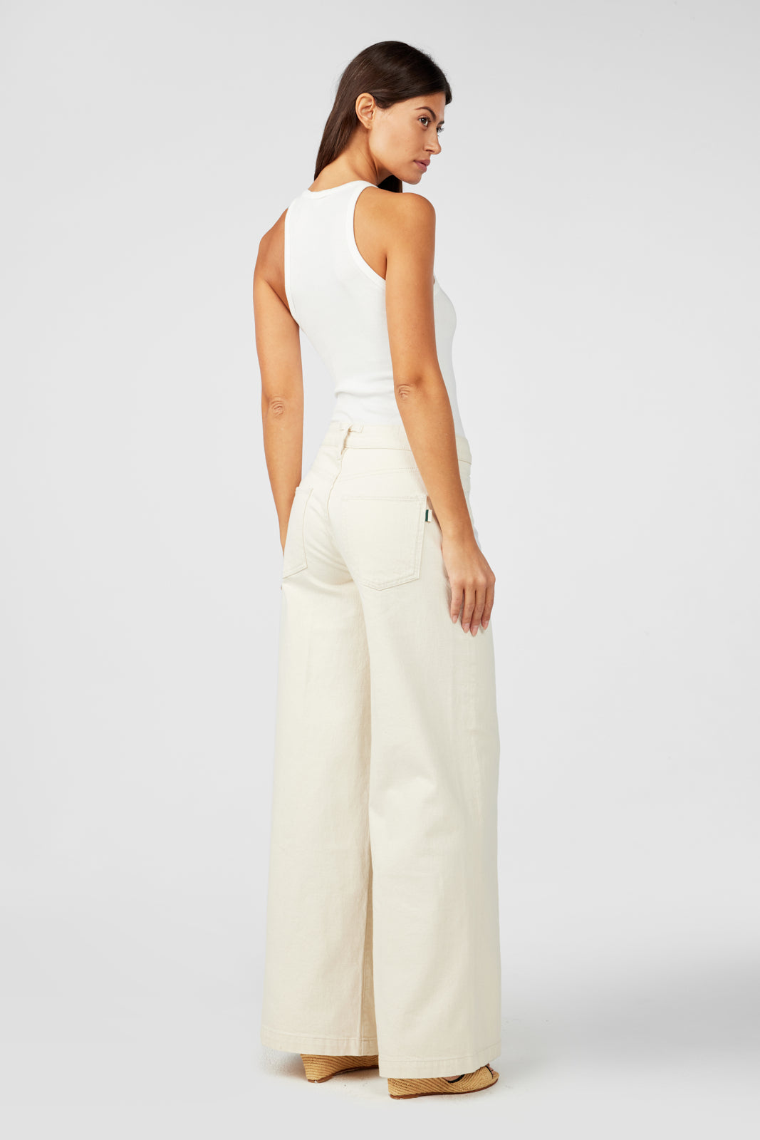 Fonda High Rise Wide Leg - Off White