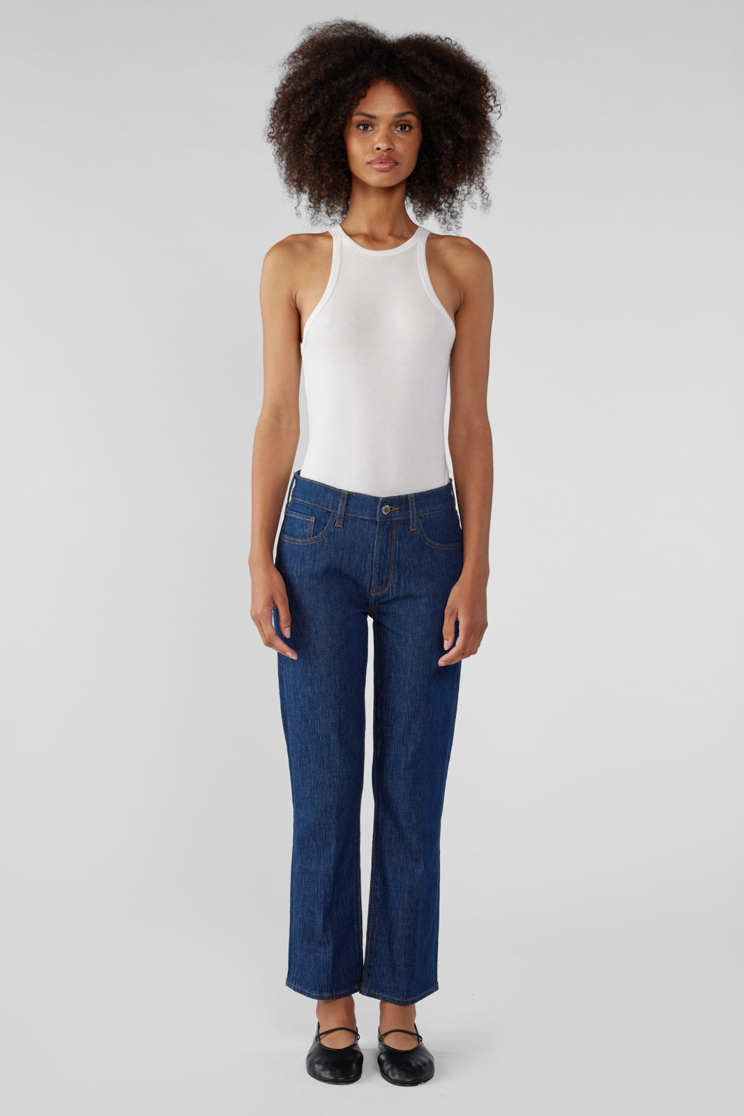 Kate Mid Rise Cropped Slim - Dark Indigo