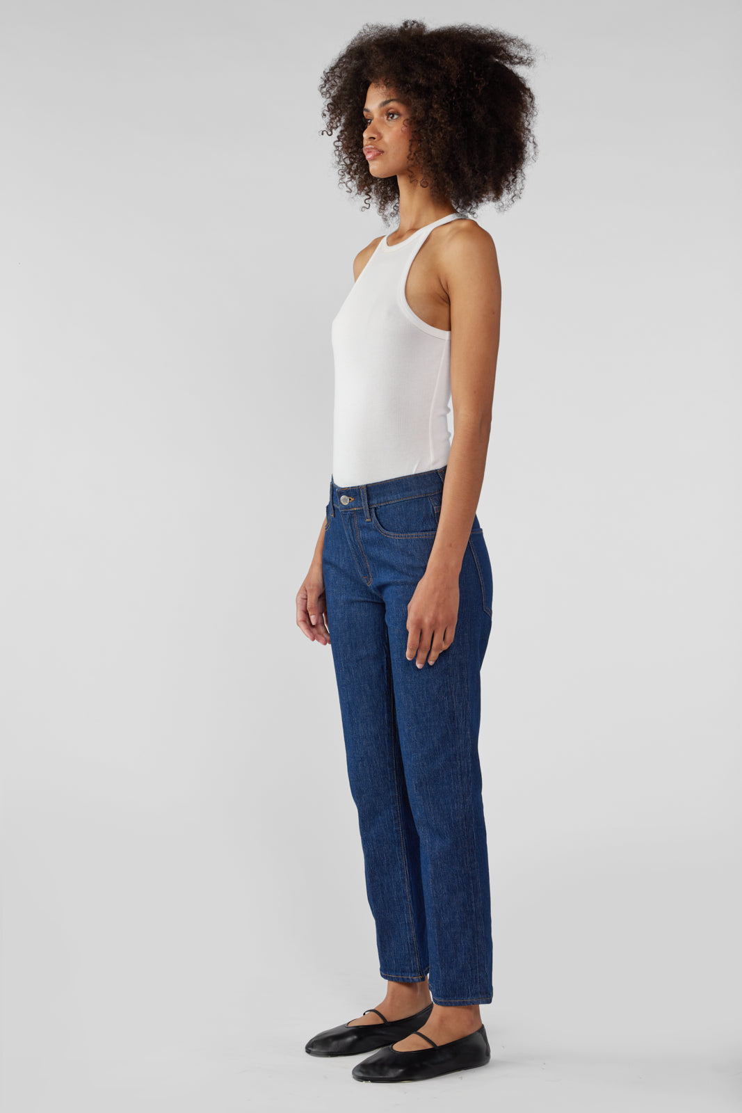 Kate Mid Rise Cropped Slim - Dark Indigo