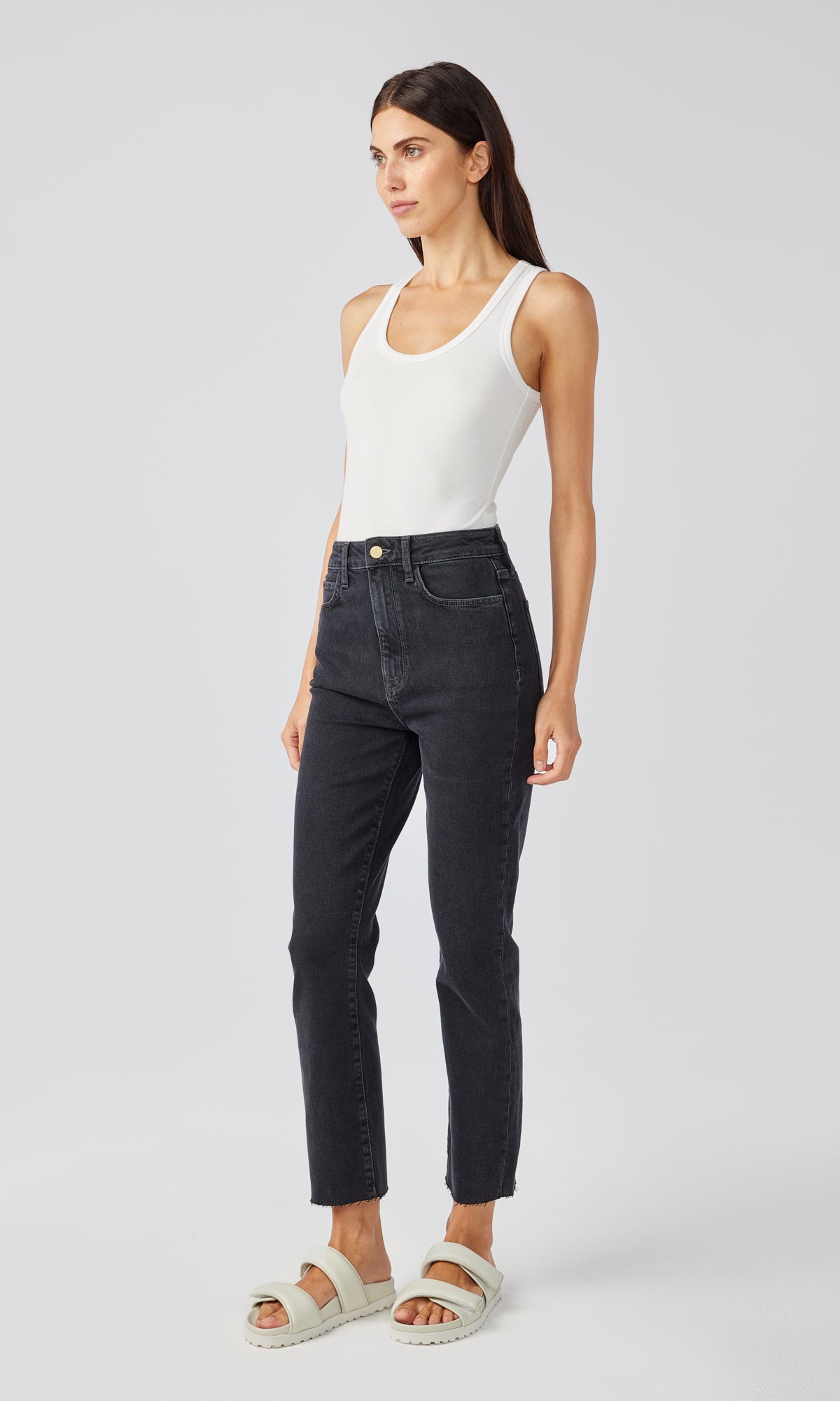 Hawn High Rise Crop Loose Skinny - Loved Black