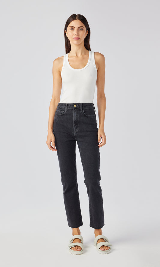 Hawn High Rise Crop Loose Skinny - Loved Black